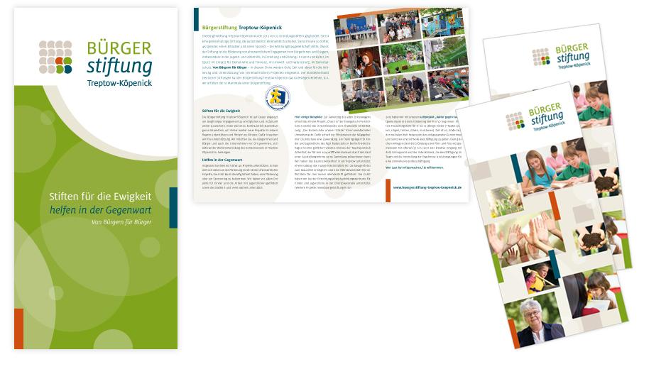Flyerdesign Bürgerstiftung Treptow-Köpenick Flyerdesign für die Bürgerstiftung Treptow-Köpenick