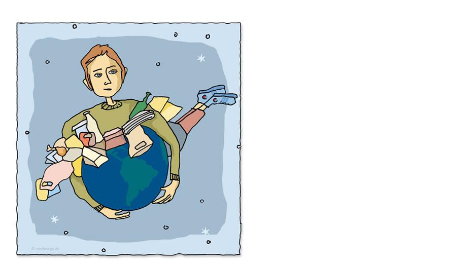 Illustration zum Thema „Müllvermeidung“ Illustration zum Thema „Müllvermeidung“